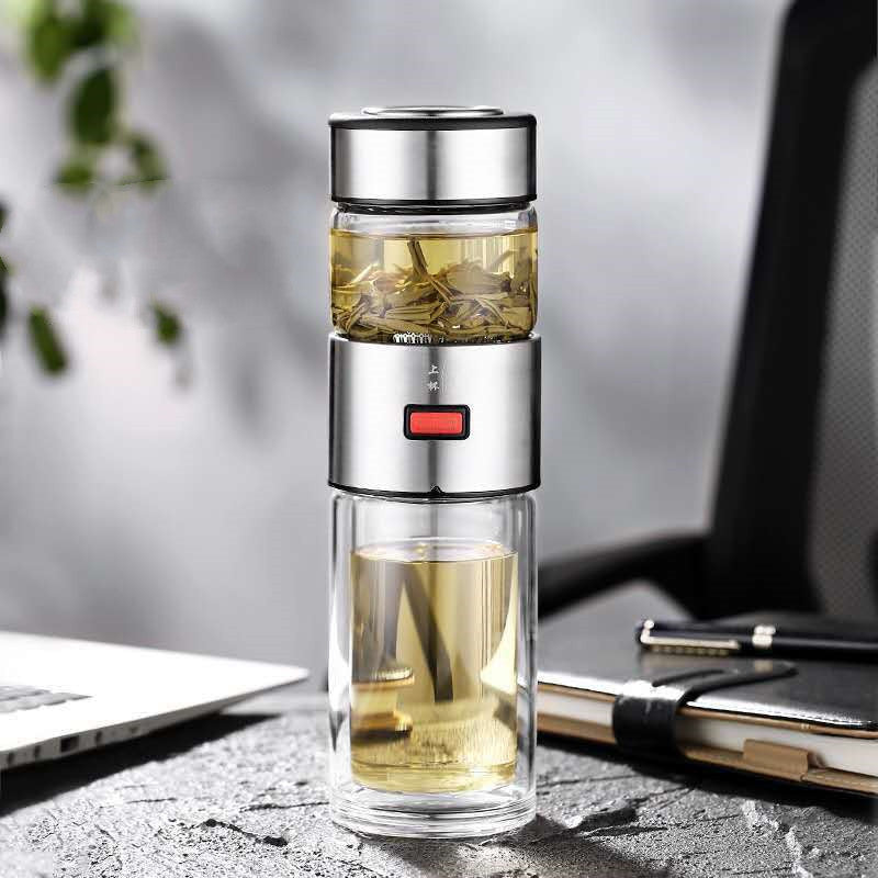 Car Tea And Water Separation Glass Portable Gift Box Set