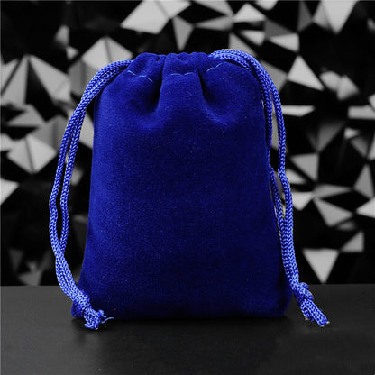 Flannel Drawstring Jewelry Solid Drawstring Pocket