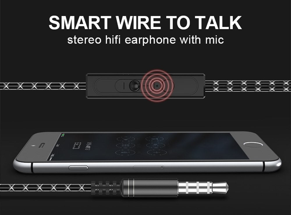 Fanbiya S1 metal headsetIn-Ear Earphones mobile phone earphone general with wheat bass