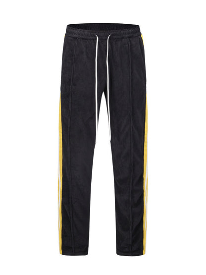 Velvet Side Striped Webbing Track Pants