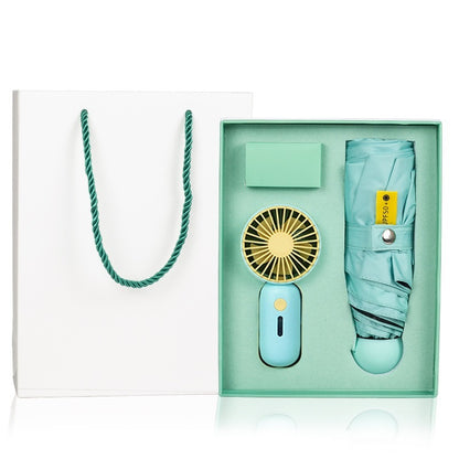 Creative Sunny Rain Small Umbrella Fan Gift Set