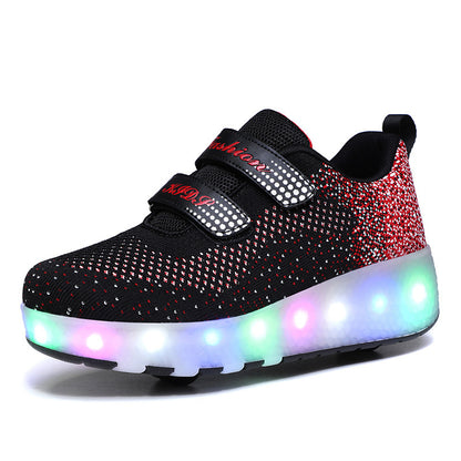 Rechargeable two-wheeled light shoes