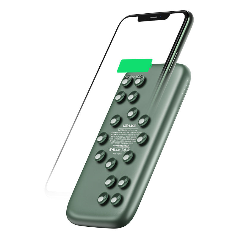 Suction cup wireless mobile phone charger power bank