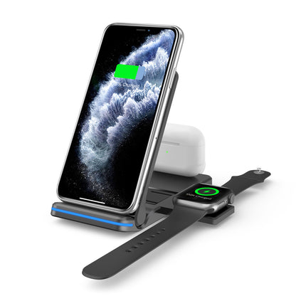 Portable Folding Wireless Charging Mobile Phone Desktop Support Frame