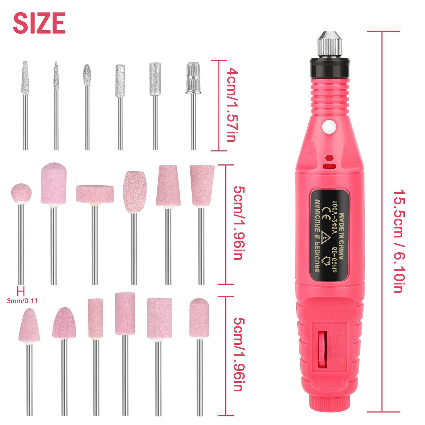 Electric Nail Grinder Polishing Drill Set