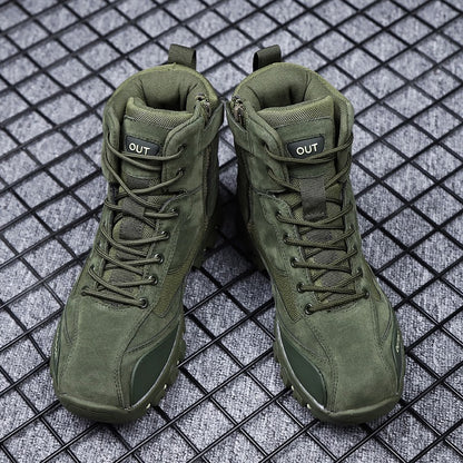 Mountaineering Work Shoes High-Top Lace-Up Mid-Tube Martin Boots
