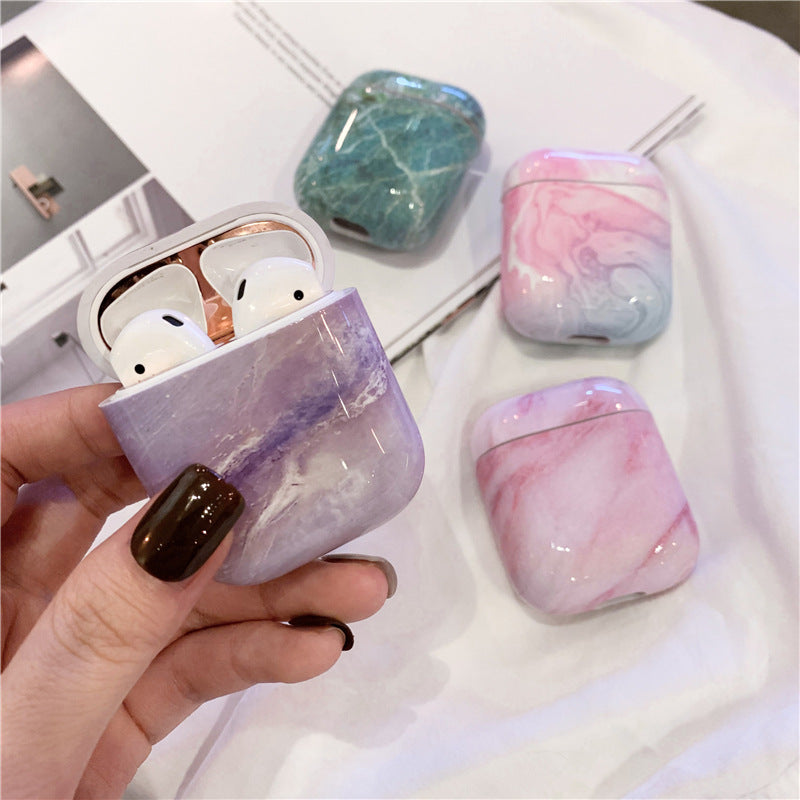 Marble protective cover cross-border earphone set
