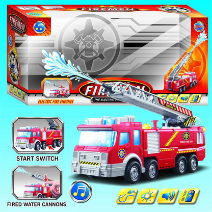 Simulation Can Spray Water Electric Universal Sound Light Fire Truck Toy
