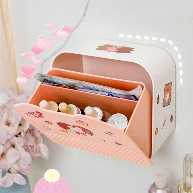 Wall-mounted Sanitary Napkin Storage Box For Girls