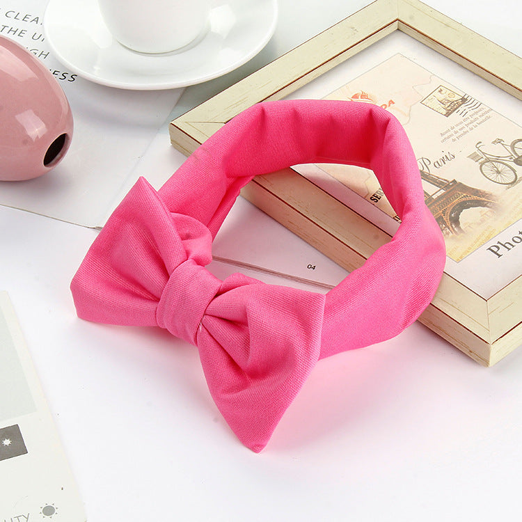 Elsa Bowknot Headband  Simple And Versatile High Elastic Headband Female