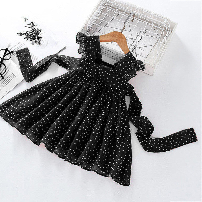 Chiffon Polka Dot Fashion Children's Princess Dress