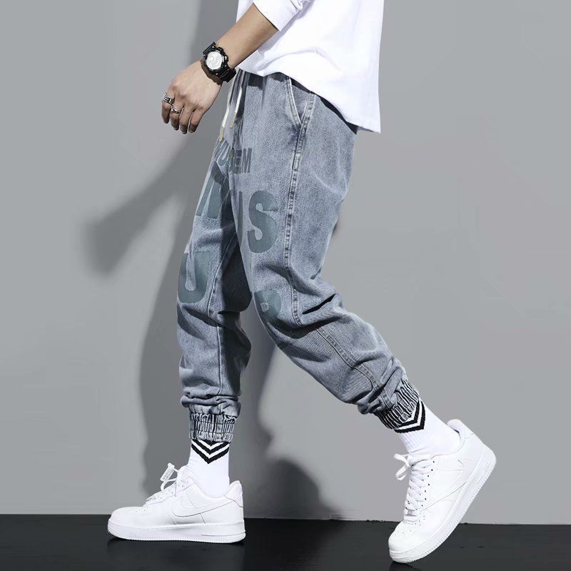 Jeans men's trendy brand loose