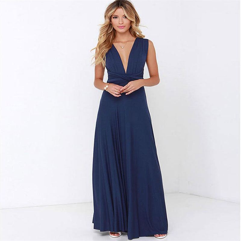 Red Hot Multiway Bandage Maxi | Sexy Backless Club & Party Long Dress | Summer Boho Convertible Infinity Dress