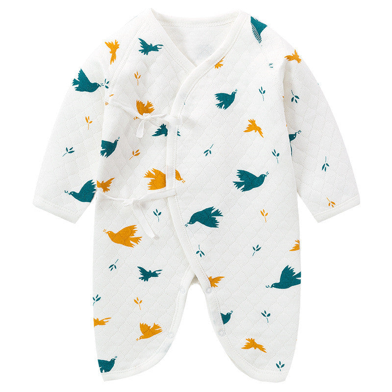 Newborn One-Piece Garment Spring Cotton-Padded Clothes Class A Clothing Bag Fart Suit