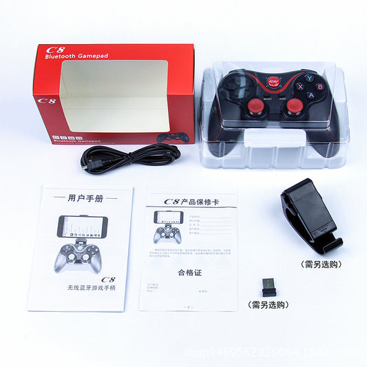 Compatible with Apple, Compatible with Apple , C8 Bluetooth wireless game handle support iOS/ Android /PC/ TV /PS3 wilderness action to eat chicken game