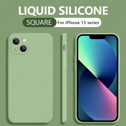 Back Cover Type Simple Liquid Silicone Phone Case