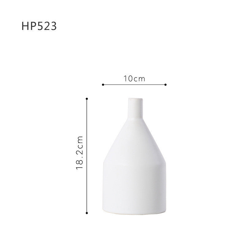 Morandi Color Nordic Style Creative Ceramic Dry Flower Vase Living Room Flower