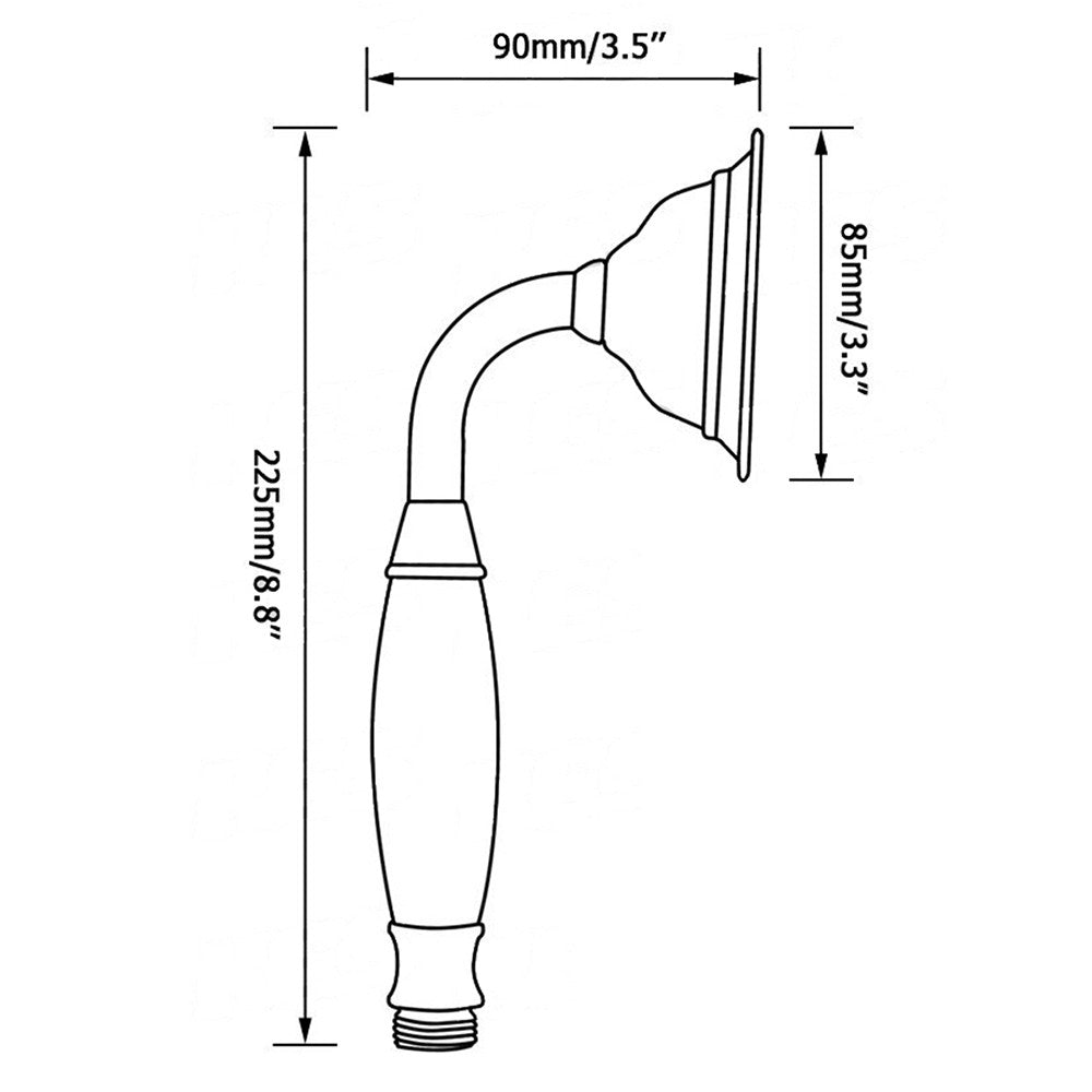 Free shipping brass metal PVD gold water saving telephone shower head handheld shower sprayer
