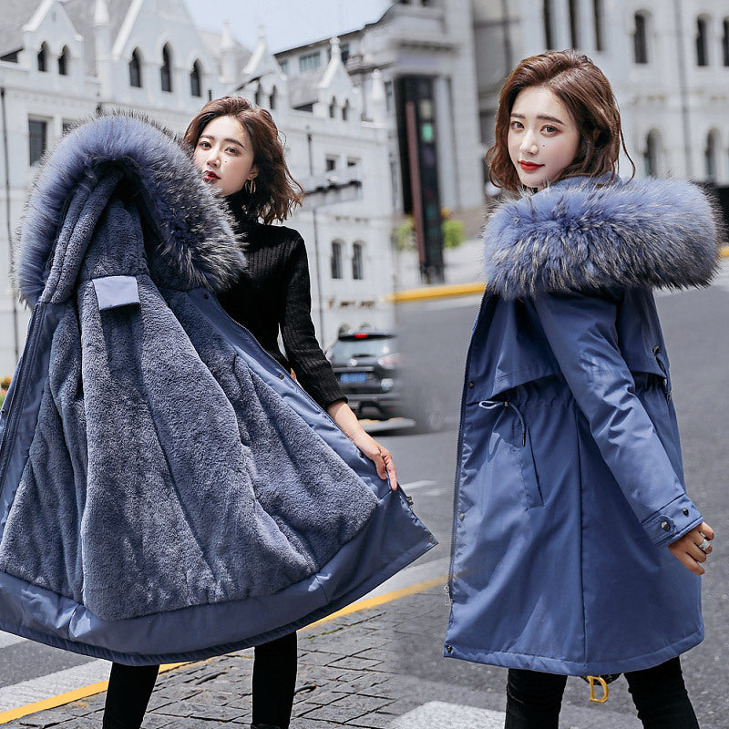 Loose plus size winter plus velvet cotton jacket