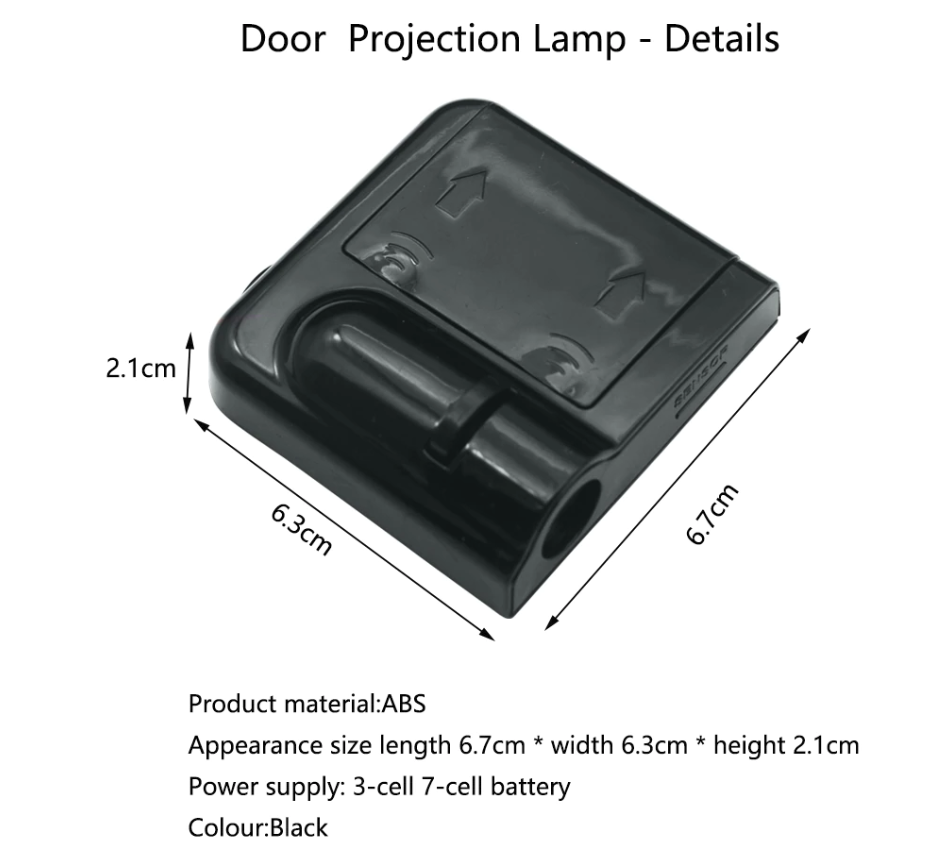 2 Pcs Wireless Welcome Light Battery Type No Hole