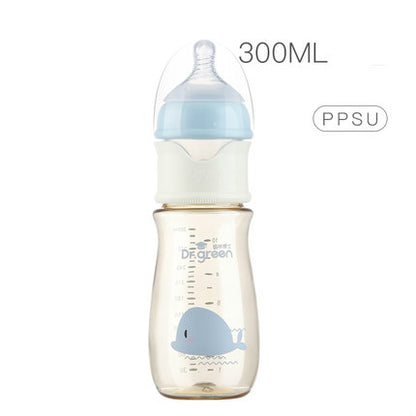 Wide caliber fast flushing bottle