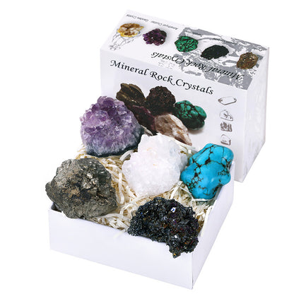 Natural crystal ore mineral gift box