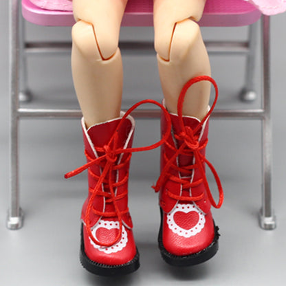 BJD Doll Boots Strap Printing Heart-shaped Doll Dress-up 41 Shoes