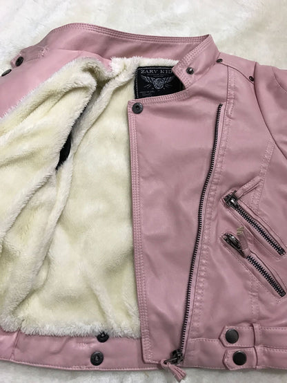 Children's clothing pilot leather jacket