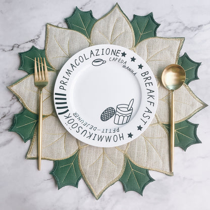 Christmas red Holly table mat