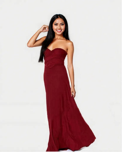 Red Hot Multiway Bandage Maxi | Sexy Backless Club & Party Long Dress | Summer Boho Convertible Infinity Dress