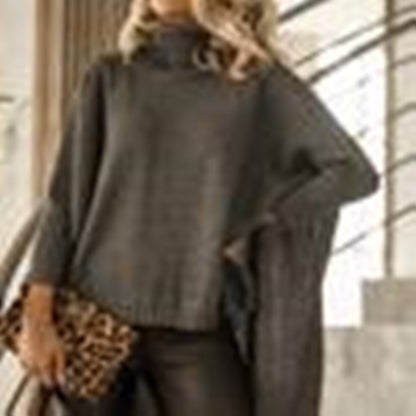 Women's Plus Size Irregular Knitted Sweater Coat