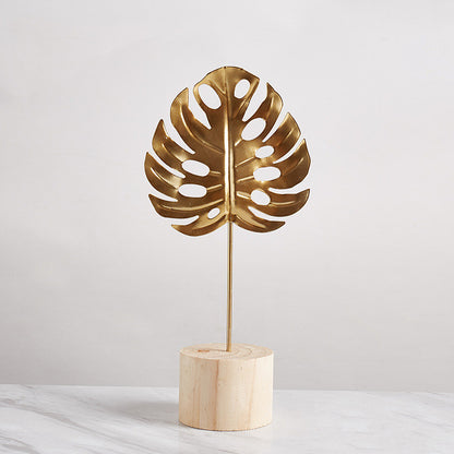Iron Terrazzo Leaf Style Table Top Decoration