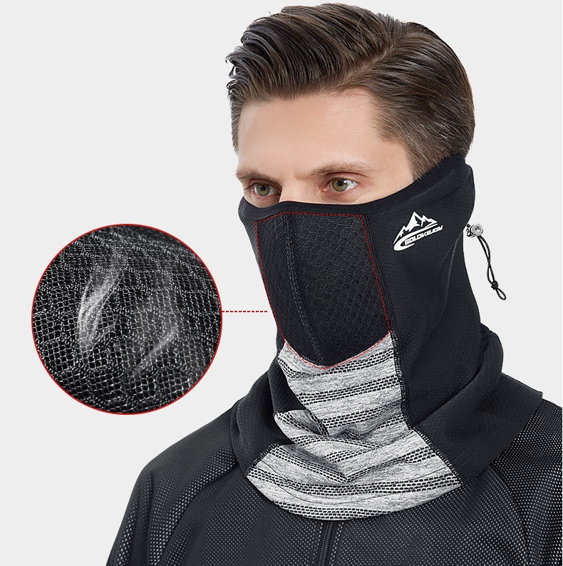 Plus velvet heat gathering cycling mask face towel