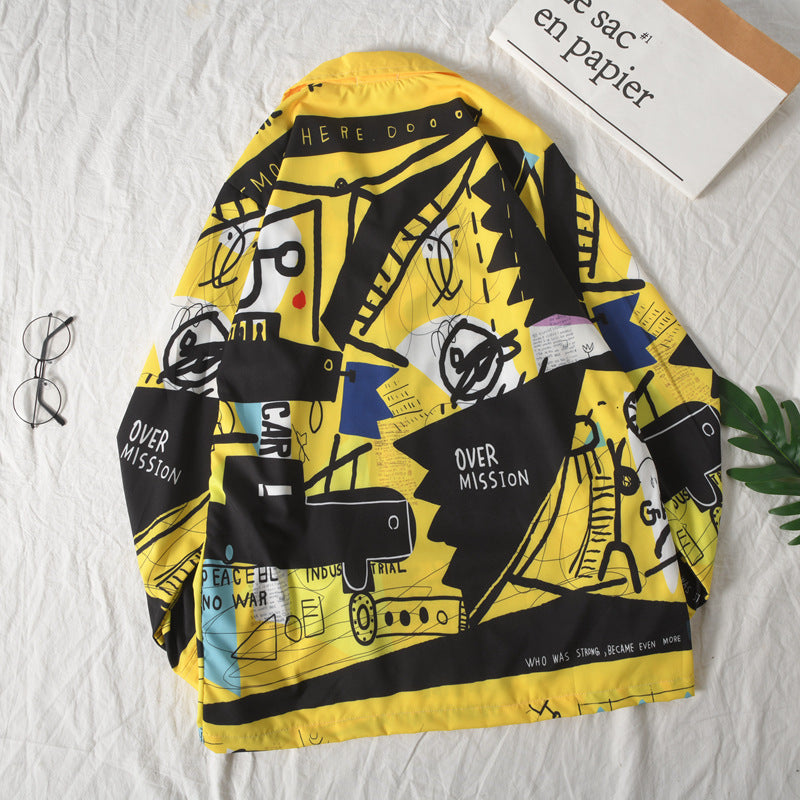 Plus size hip hop long sleeve shirt