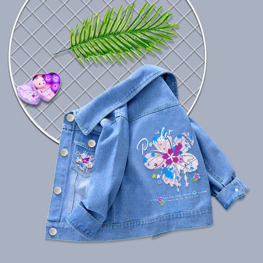 New Top Children's Denim Coat Korean Jacket