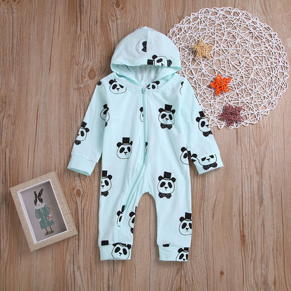 Long sleeve panda print Jumpsuit