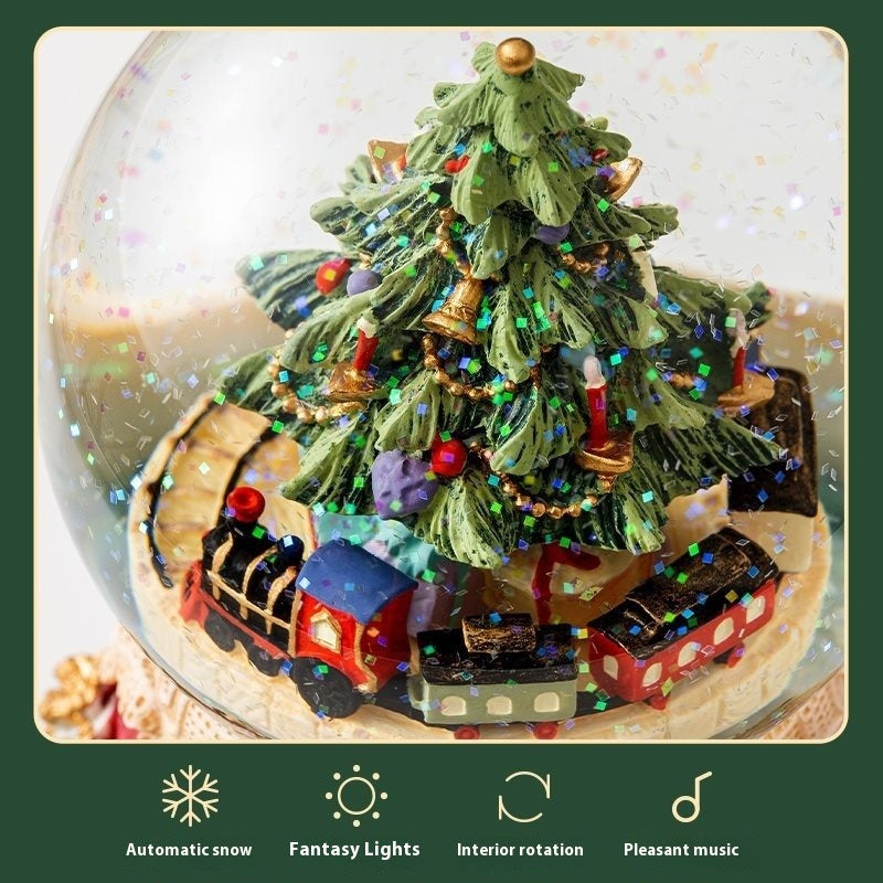 Snowflake Crystal Music Ball Rotating Music Box