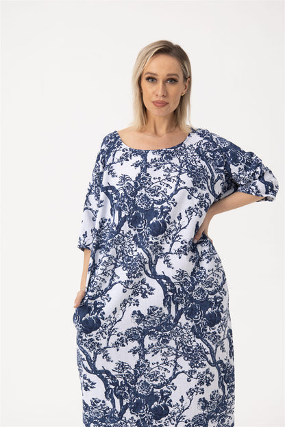 Women's Commoner Literary Retro Plus Size Dress