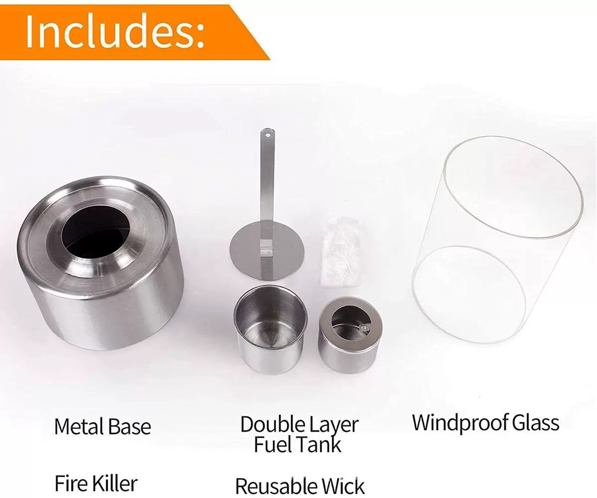 Metal Alcohol Fireplace Portable Indoor Desktop