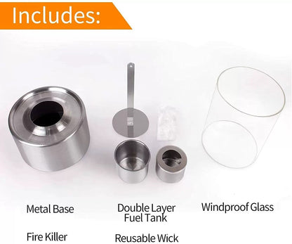 Metal Alcohol Fireplace Portable Indoor Desktop