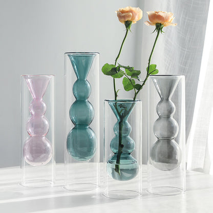 Test Tube Transparent Glass Vase Flower Arranging Device