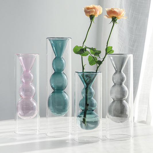Test Tube Transparent Glass Vase Flower Arranging Device