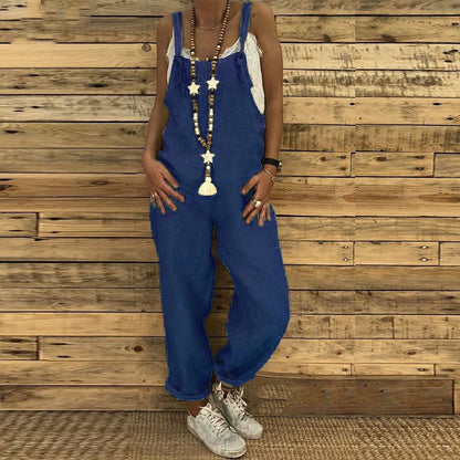 Loose suspender jumpsuit plus size overalls