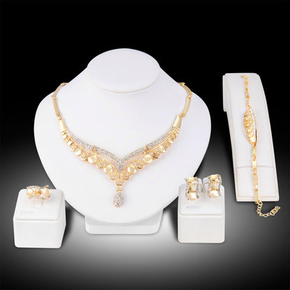 New European And American Exaggerated Jewelry Sets, Women's Bridal Jewelry Four Sets - FLIPSTYLEZLLC