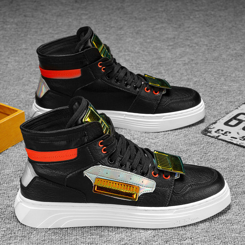 Autumn High Top  Versatile Personalized White Tide Shoes