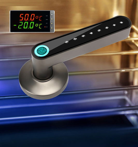 Compatible With Apple, Fingerprint Door Lock Smart Bluetooth Password Handle Lock APP Unlock Keyless Entry Works With IOS Android