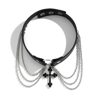 Jewelry PU Alloy Necklace Cross - FLIPSTYLEZLLC