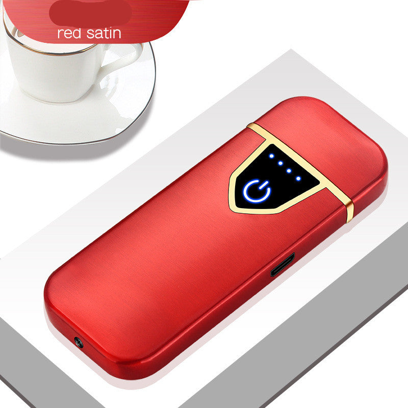 Personalized creative fingerprint induction charging cigarette lighter