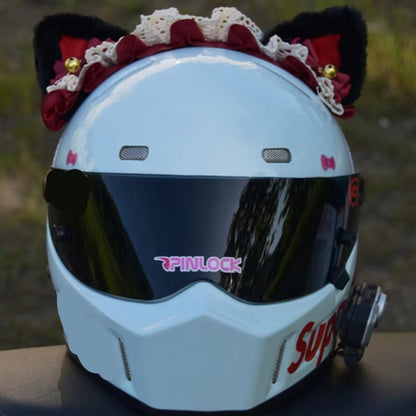 Scooter With Lights Motorcycle Shiny Veil Helmet Accessories Motorcycle Wedding Headdress