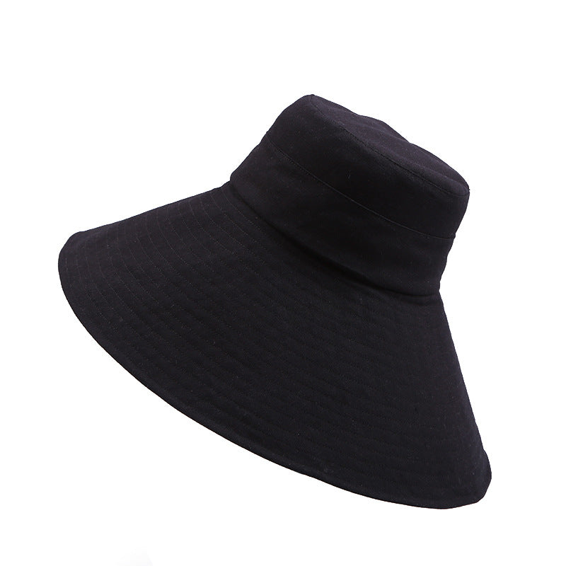 Japanese solid color big brim fisherman''s Hat